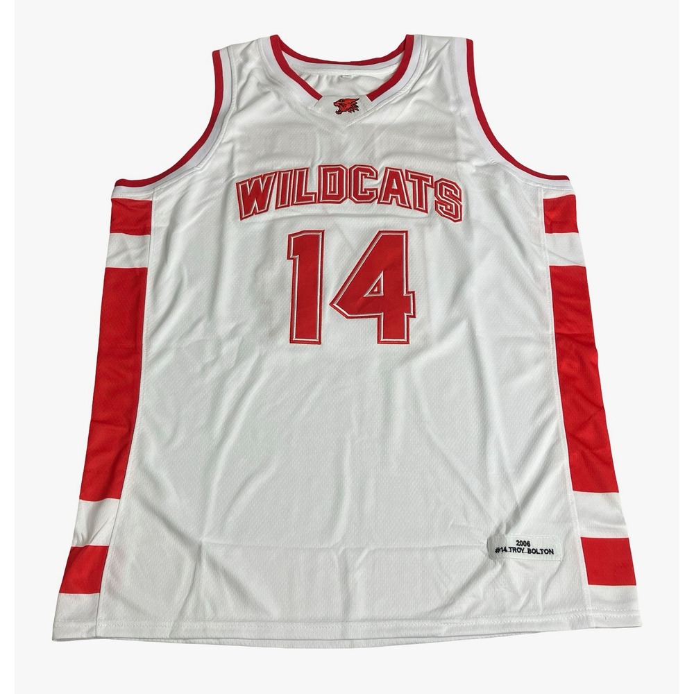 Wildcats Basketball Costume Jersey Mens XL Troy Bolton 14 High School Musical
